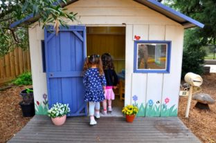 Kunyung Pre-School kids at play with cubby house
